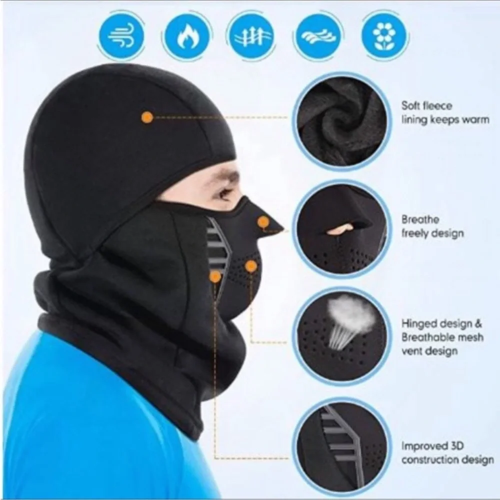 - Winter Windproof Fleece Ski Mask Balaclava Headwear